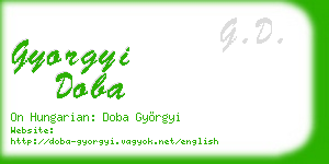gyorgyi doba business card